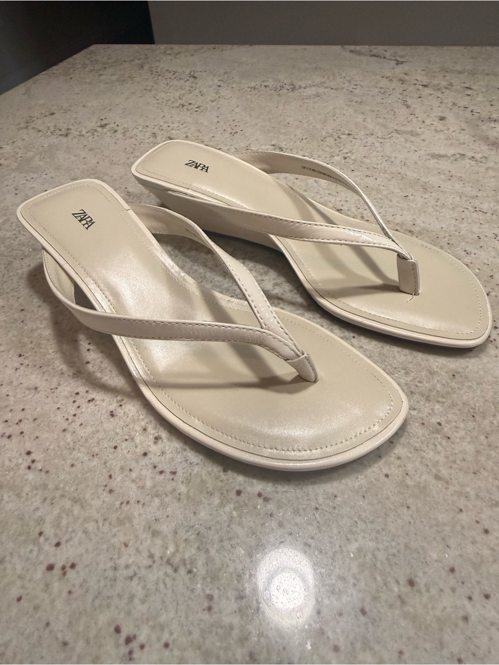 Zara Wedge Sandals off white